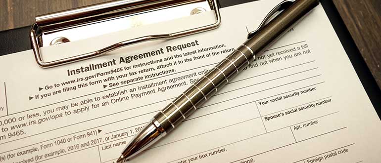 IRS U.S. installment agreement request form